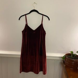 Hollister Cranberry-Red Velour Dress